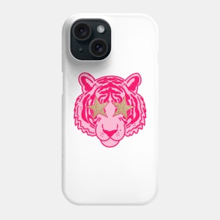 preppy pink tiger Phone Case