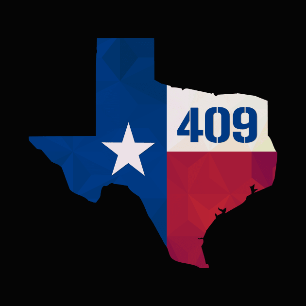 Texas USA 409 Area Code by hoopoe