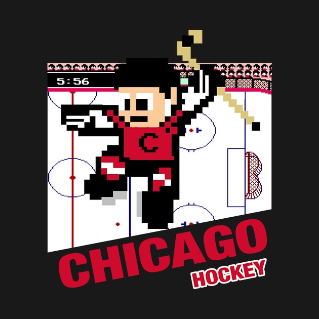 Chicago Hockey 8 bit cartridge design by MulletHappens