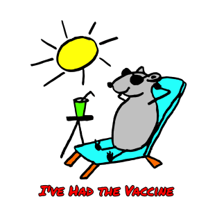 Vaccinated Cartoon Rat Relaxing T-Shirt