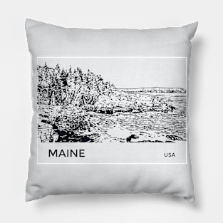 Maine USA Pillow