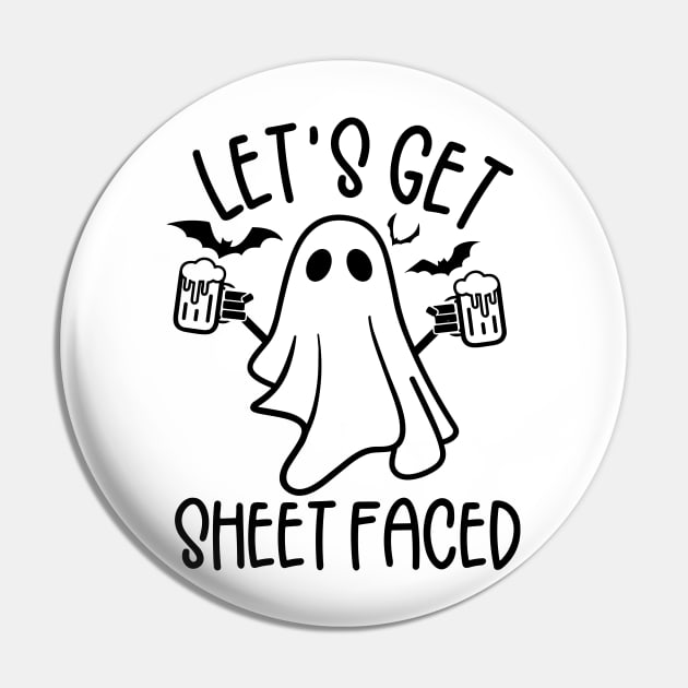 Let's get Sheet Faced, ghost, Halloween, funny halloween, drinking, alcohol Pin by styleandlife