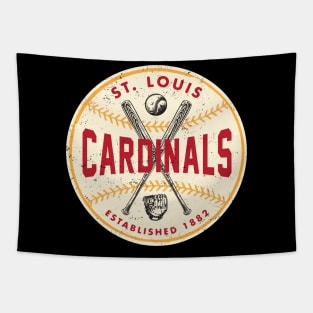 Vintage St. Louis Cardinals 3 by Buck Tee Originals Tapestry