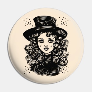 Cute Vintage Witch Pin