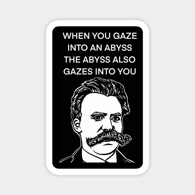 FRIEDRICH NIETZSCHE quote .2 - ink portrait Magnet by lautir