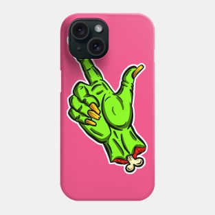 Pick Your Nose Zombie Pointing Finger Green Cartoon Phone Case