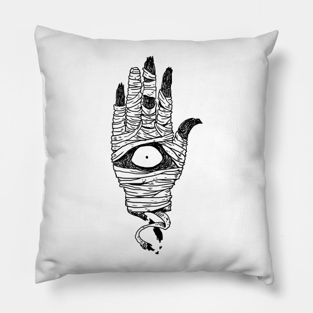 Cursed Hand Pillow by gregorycasares