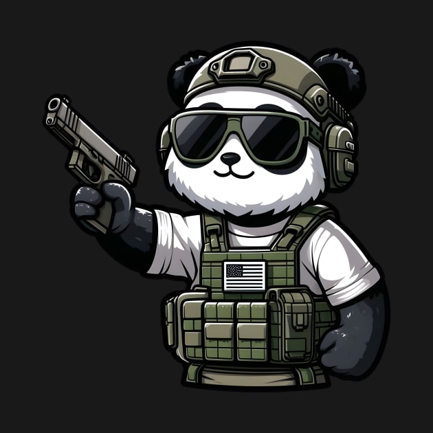 Tactical Panda by Rawlifegraphic