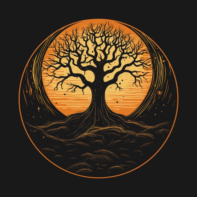 Spooky Halloween - Haunted Forest Shirt - Eerie Art Clothing - "The Cursed Tree" by The Dream Team