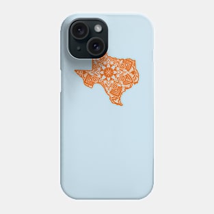 Brown Texas State Gift Mandala Yoga TX Art Phone Case