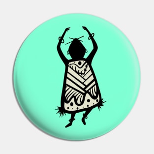 Dancer Cave Person Pin