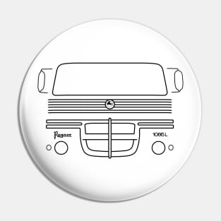 Classic 1960s-1970s Pegaso 1065 lorry black outline graphic Pin