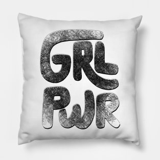 Girl Power Feminist Slogan Shirt Pillow