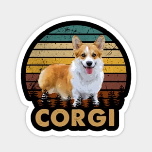 Corgi Love Fashionable Tee Celebrating the Affection for Welsh Corgis Magnet