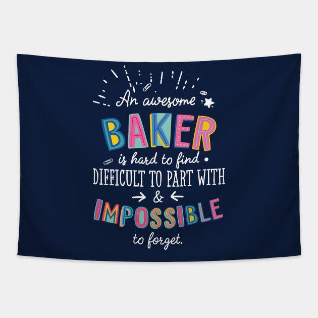 An awesome Baker Gift Idea - Impossible to Forget Quote Tapestry by BetterManufaktur