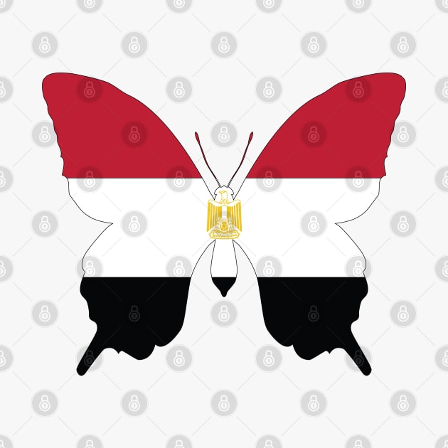 Egyptian Butterfly Egypt Flag by mstory