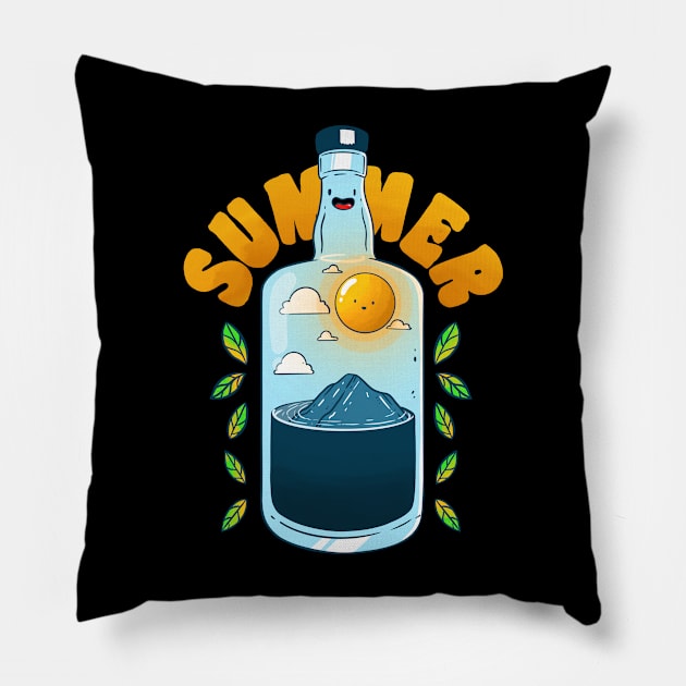 summer vodka Pillow by Artthree Studio