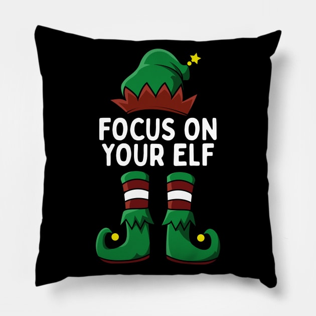 Self Improvement Quote Christmas Funny Elf Pun Motivational Pillow by VDK Merch