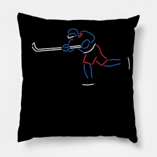 Mika Zibanejad Neon Mika Pillow