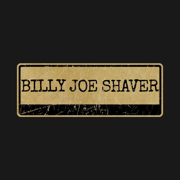 Aliska text black retro - Billy Joe Shaver by Aliska