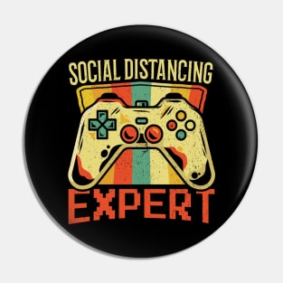 Gamer Gaming Social Distancing Champion Pin