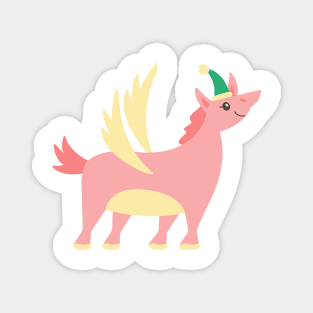 Cute Christmas Unicorn Magnet