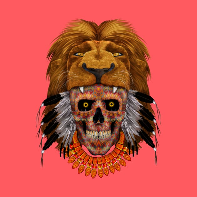 indian native lion sugar Skull by Dezigner007