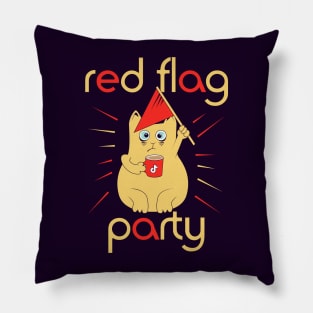 Red Flag Party Pillow