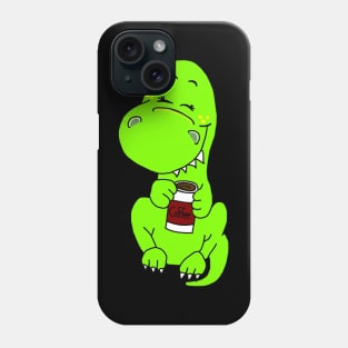 Happy Caffeinated Dinosaur Phone Case