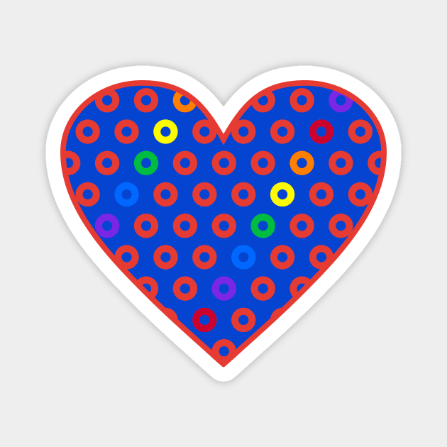 Phish Donuts Pride Heart Magnet by NeddyBetty