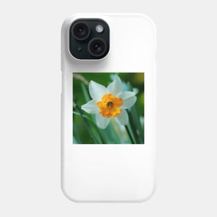 White And Yellow Narcissus Flower Phone Case