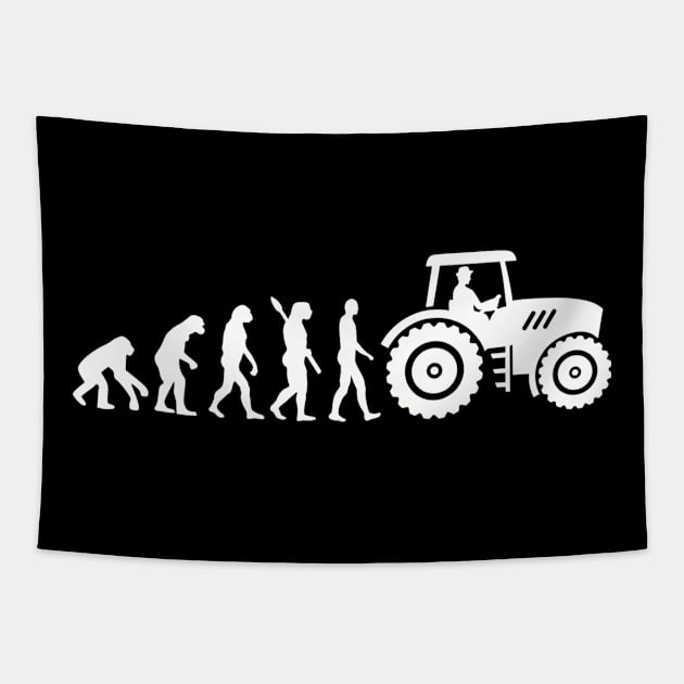 Tractor evolution Tapestry by Designzz