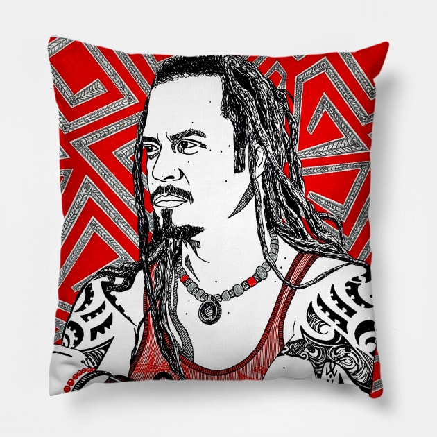 Michael Franti Pillow by mijumiART