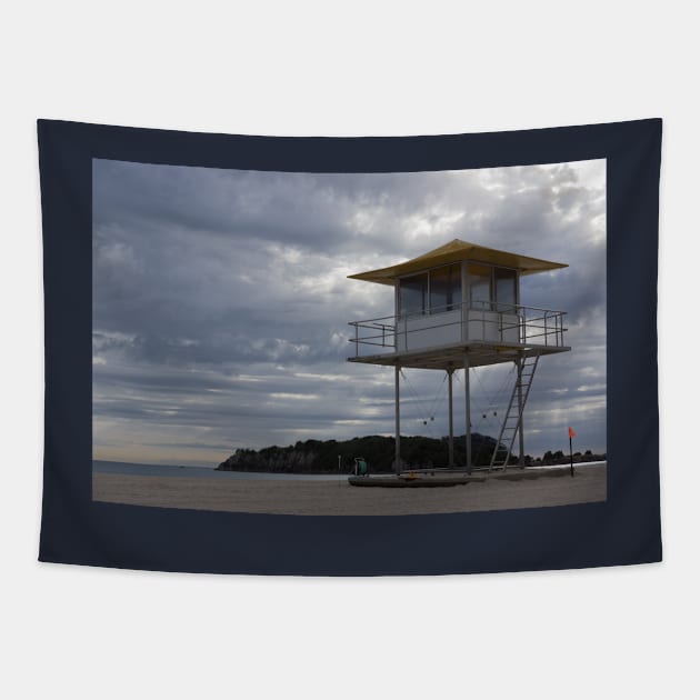 life saving tower Tapestry by sma1050