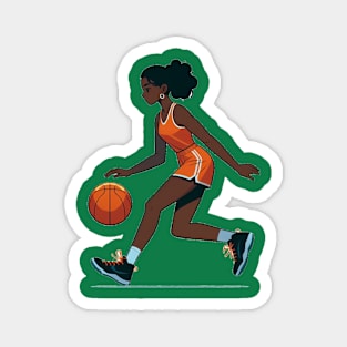 Female basketball player Magnet