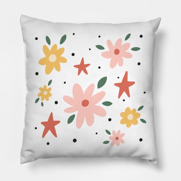 Spring floral t-shirt Pillow by HALOULAN