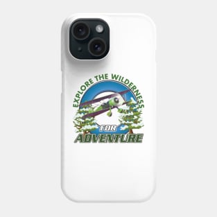 explore the wilderness for adventure logo Phone Case