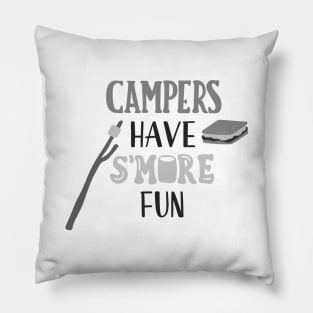 Campers Have More S'More Fun Shirt! Camping Shirt, Outdoors Shirt, Hiking Shirt, Adventure Shirt Pillow