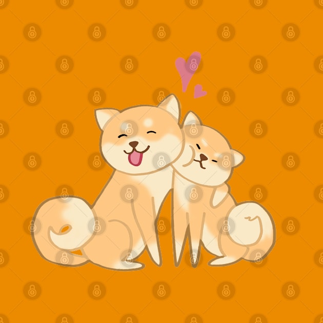 Cute shiba inu cartoon by ballooonfish