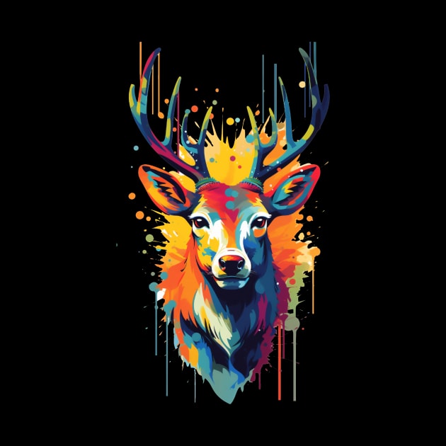 Fantastic colorful deer by javierparra