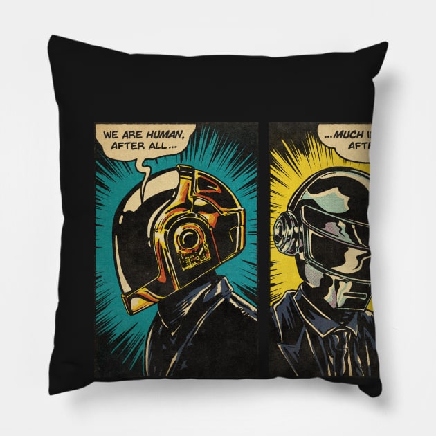 Human After All - Daft Punk Pillow by woutervanempel