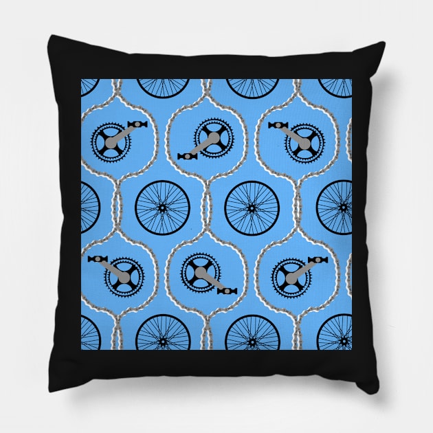 bike chain ogee Pillow by B0red