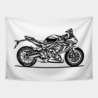 CBR650R 2019 Motorcycle Sketch Art Tapestry