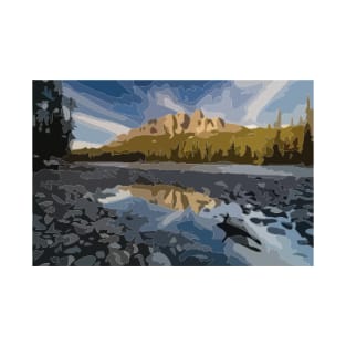 Castle Mountain Digital Painting T-Shirt