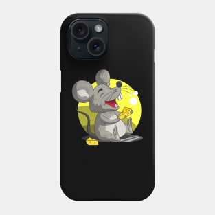 Cute mouse eating cheese Phone Case