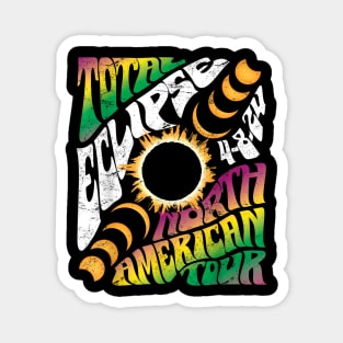 Total Eclipse 2024 Retro Groovy North American Gift For Men Women Magnet