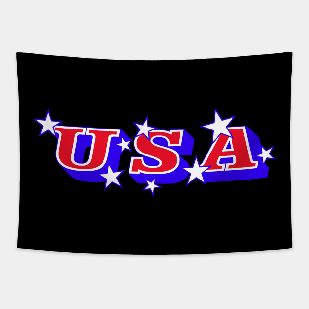 USA typographic design. Tapestry by Ekenepeken