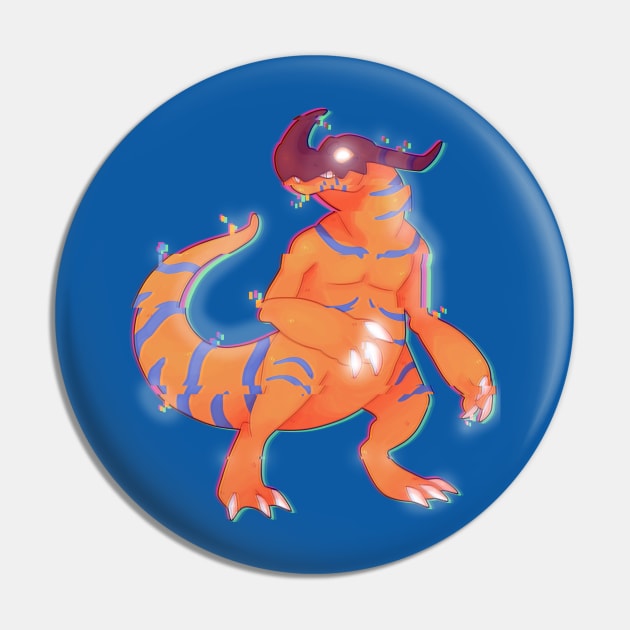 Greymon Glitch Pin by C0RT0