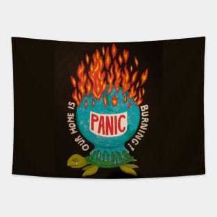 Burning Planet Tapestry