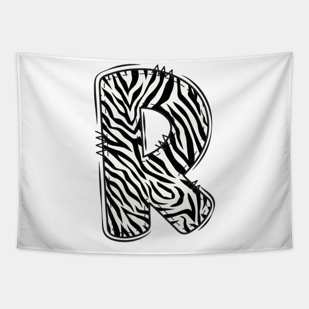 Zebra Letter R Tapestry by Xtian Dela ✅